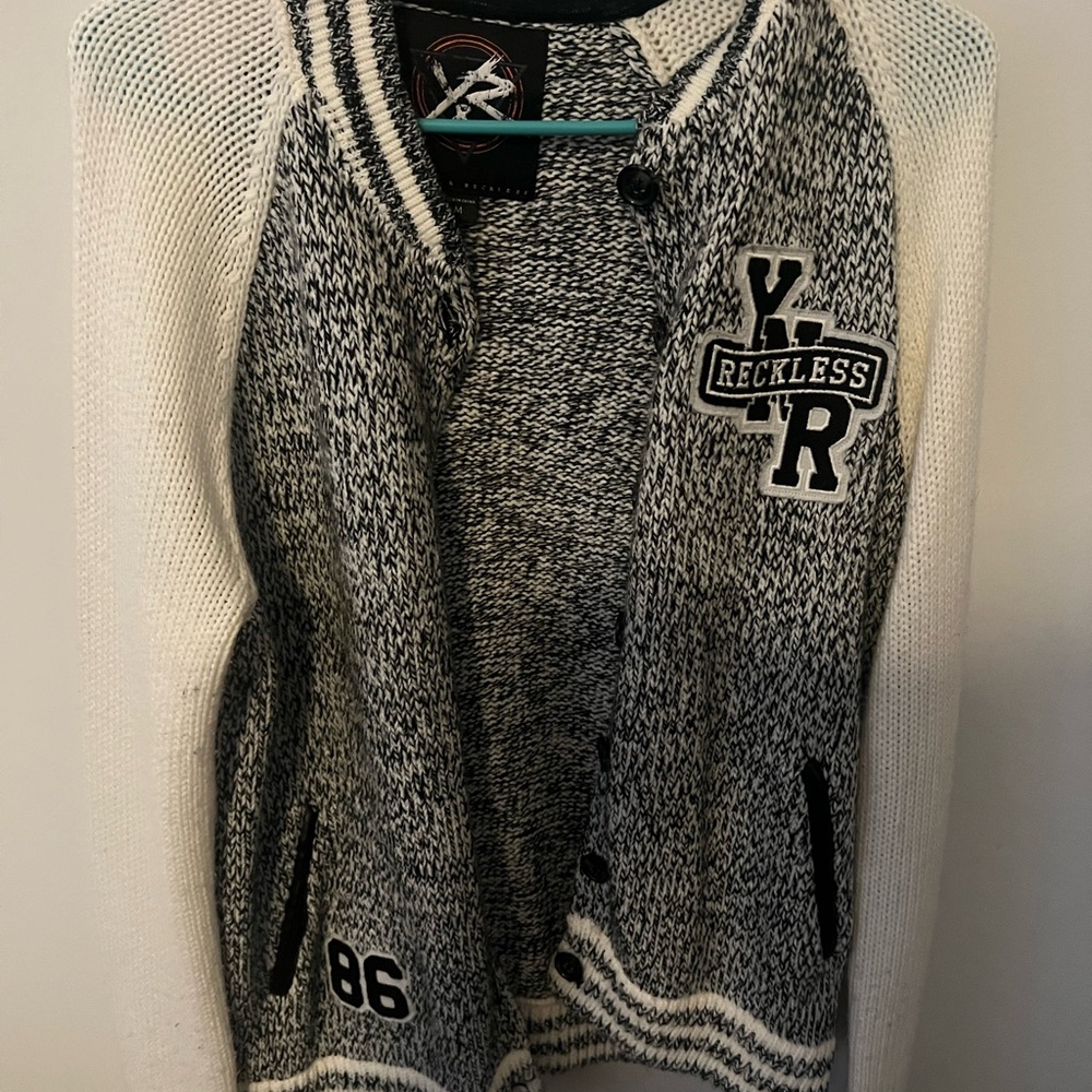 Young & Reckless Black and White Cardigan